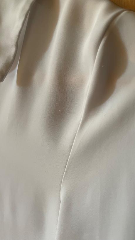 H&m biela voľná šifónová košeľa s dlhým rukávom, h&m,32