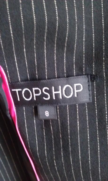 Dámsky kostým čierny s bielym pásikom, topshop,36