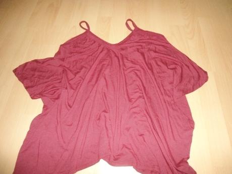 Bordove volne siroke tielko / tricko, l