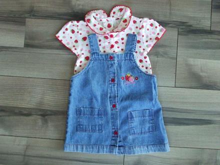 Rifľové šaty-tričko, 74