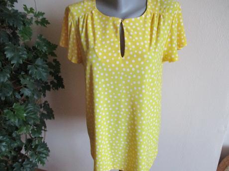 Jasno žlté tričko v štýle blúzky, bonprix,m