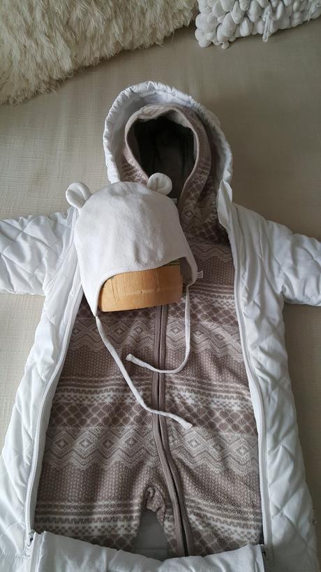 Zimny overal 68 hnedy h&m 4-6 m., h&m,68