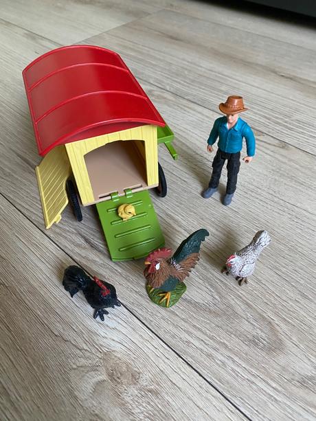 Schleich kurnik so sliepockami a kohutom,