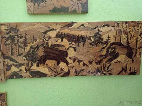 Drevená obrazy "poľovnicke motivy", 