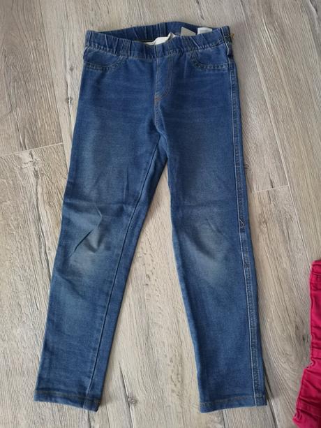 Elastické riflove leginy, h&m,128