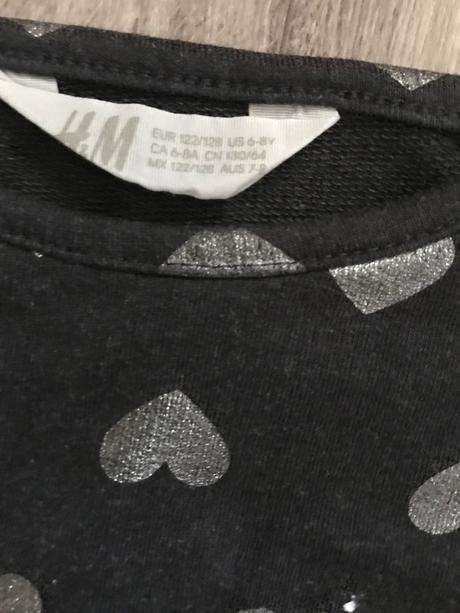 Šaty srdiečko 6-8 rokov, h&m,128