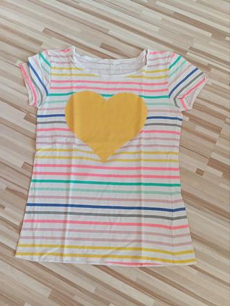 Pasikave tričko so srdiečkom, h&m,164