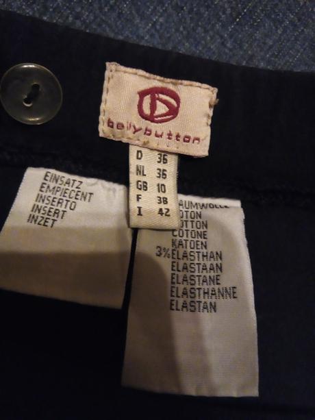 Tehotenska riflova sukna belly button, s