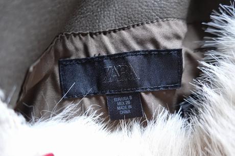 Teplý kožušinový kabát zara, zara,s