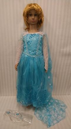 Kostým frozen elsa modré šaty, 3-5r, 98-110,