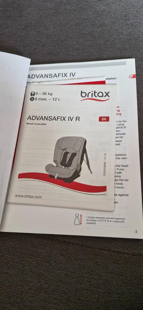 Autosedacka advansafix iv r, britax