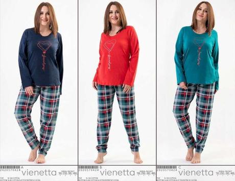 Dámske bavlnené pyžamko pre moletky, 4xl - xxxl