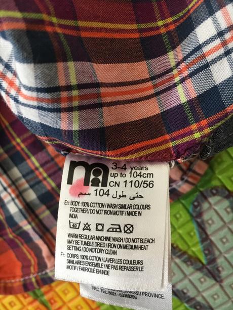 Košeľa mothercare 3/4r, mothercare,104