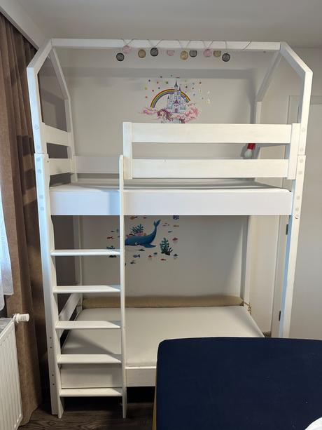 Poschodová posteľ 140x70, šírka (cm): 75,dĺžka (cm): 150