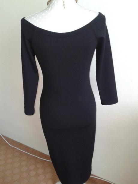 Čierne elastické šaty zara veľ .s, zara,s
