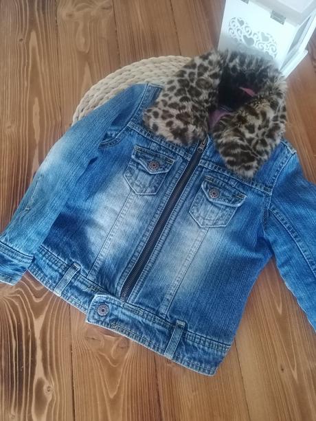 Zateplená riflová bunda h&m 110-116, h&m,116