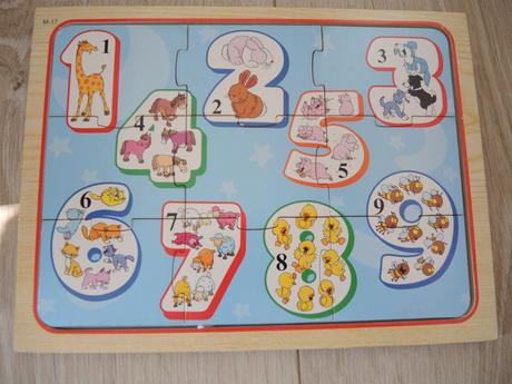 Drevená kladačka s číslami,