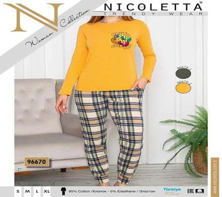 Dámske bavlnené pyžamo, l / m / s / xl