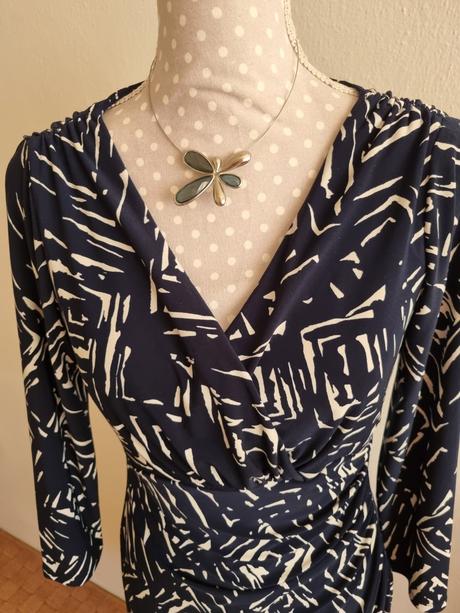 Modro-biele elastické šaty ralph lauren veľ. s, ralph lauren,s