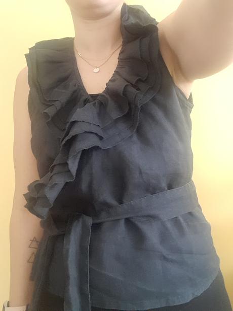 Ľanová zavinovacia blúzka yaya, l