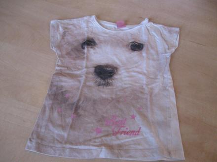 Dievčenské tričko so psíkom, 110, kiki&koko,110