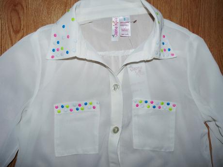 Jemna bluzka s farebnými cvokmi, 128