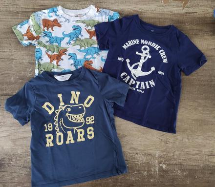 3x tričko krátky rukáv h&m, h&m,98