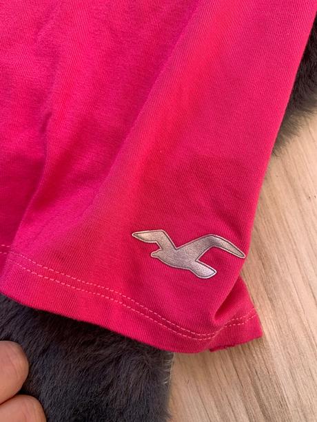 Hollister ružove tričko s holým chrbtom dlhy rukav, hollister,s
