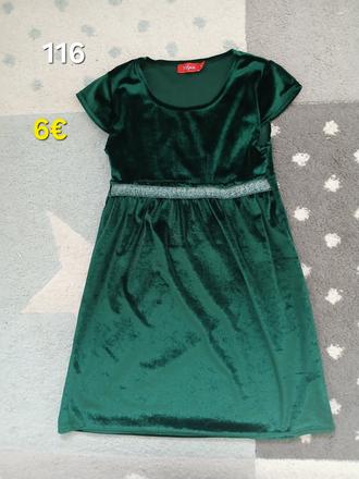 Vianocne zamatove saty 116, 116