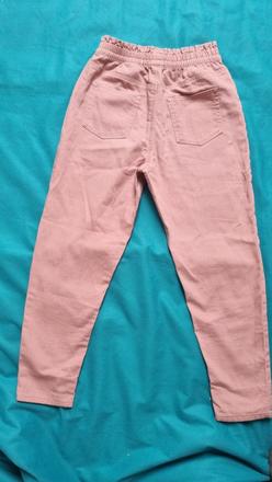 Dievcenske rifle h&m a strikovany handmade svetrík, h&m,140