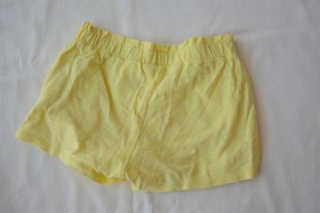 Žlté pohodlné šortky s mašličkou, h&m,110