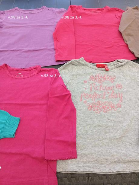 Tričká dlhý rukáv aj svetríky v.98 - 104, 98