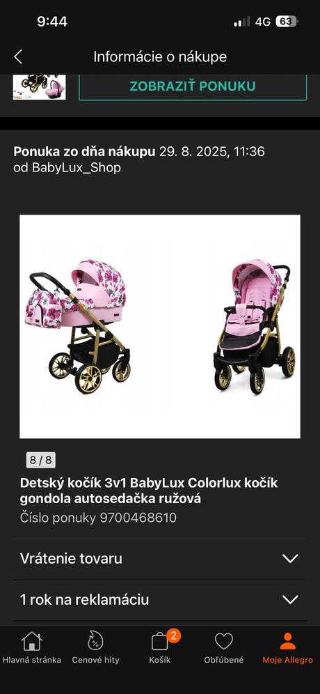Krásny kočík 3v1, babylux