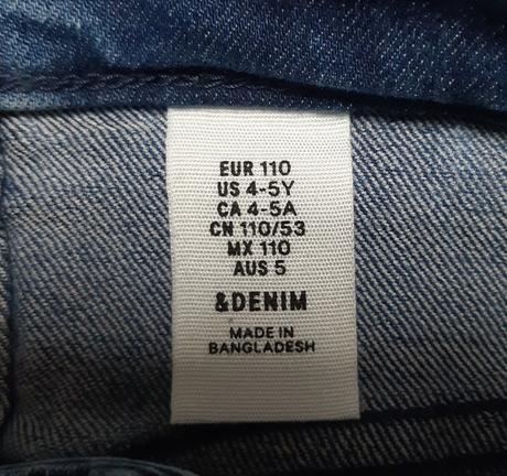 Rifľová sukňa, h&m,110