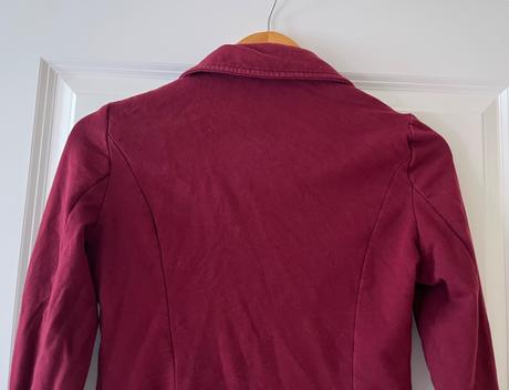 Bordové bavlnené talianske sako, s/36, s