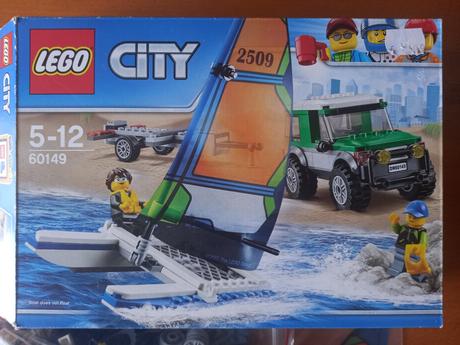 Lego city 60149 plachetnica katamaran auto príves,