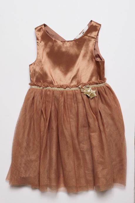 Slávnostné dievčenské šaty h&m medenej farby, h&m,110