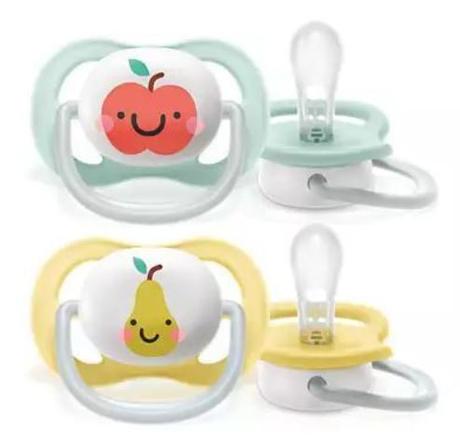 Avent silikónový cumlík ultra air fruit 2ks, 0-6m, avent