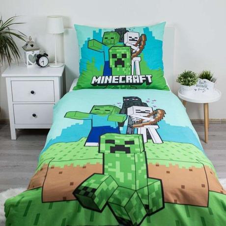 Obliečky minecraft mobs here 140/200, 70/90, šírka (cm): 140,dĺžka (cm): 200