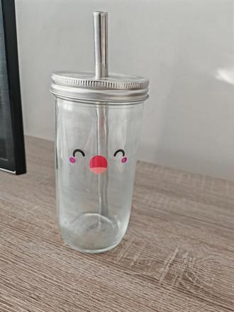 Pohár skleneny a pančucha na darceky, 