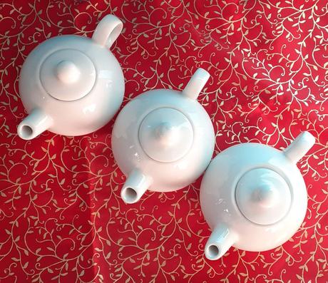 Porcelánové kanvičky na čaj - 3ks, 