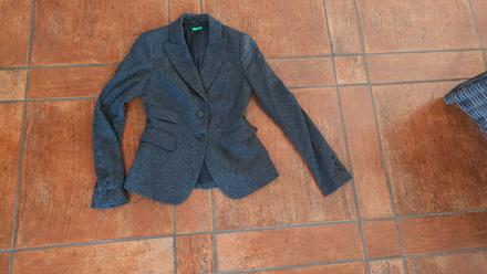 Vlnené sako elegantné, benetton,xs