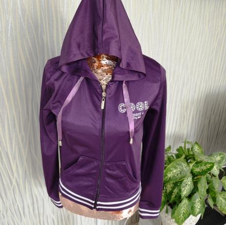 Fialová mikina-s/m, s