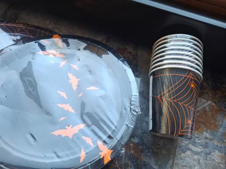 Pavučinové riady (servítky+taniere+poháriky) nové,