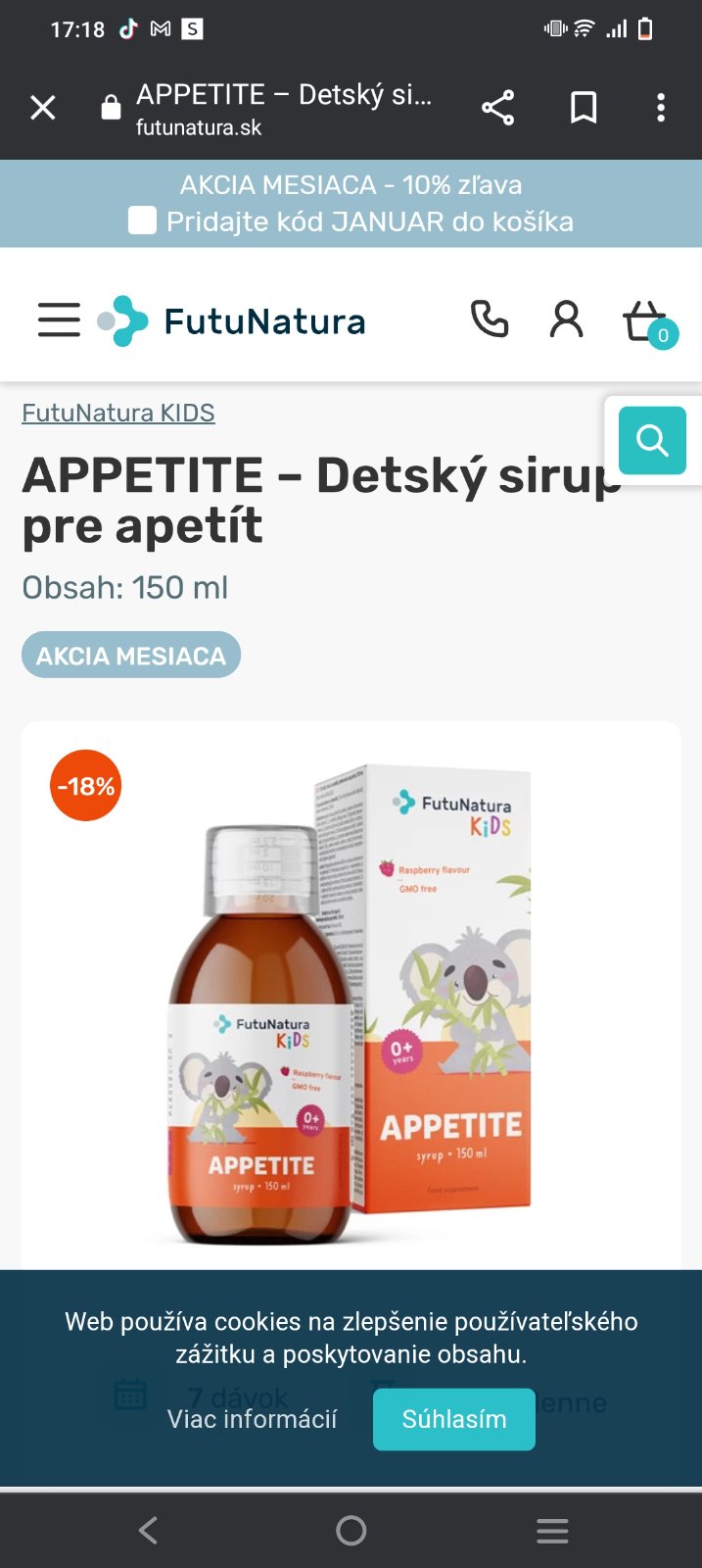 Sirup Pediakid a Appetite - Modrý koník