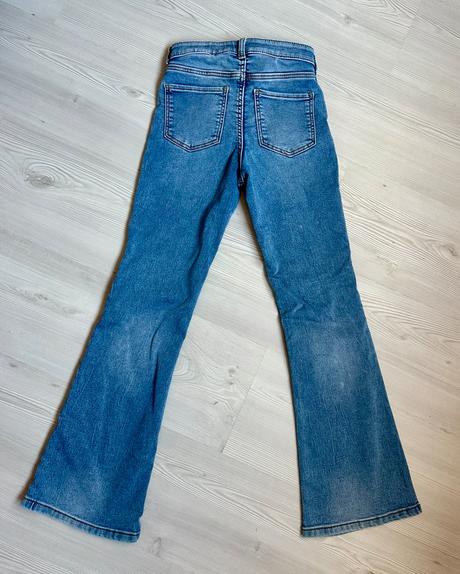 Elastické zvonové nohavice 2 kusy, h&m,140