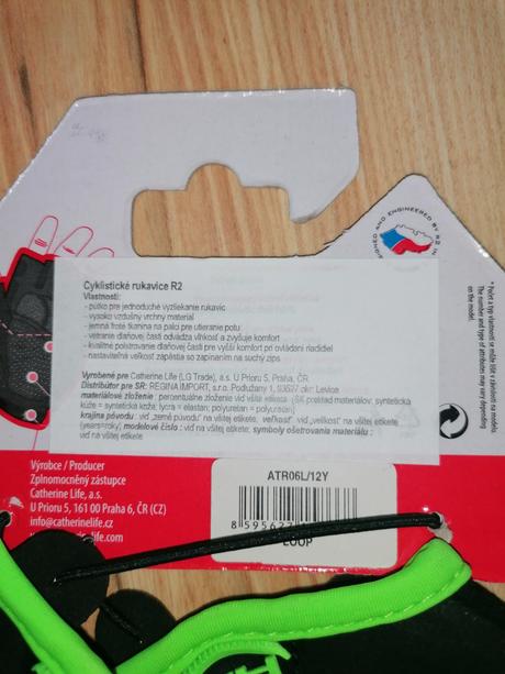 Cyklistické rukavice r2, 152