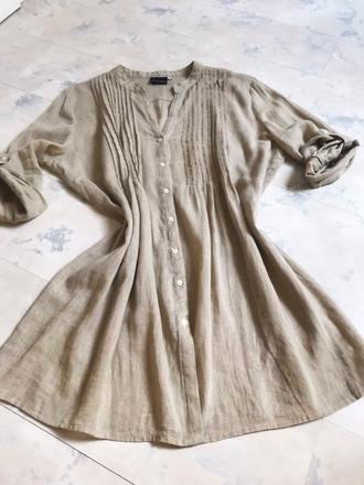 Ľanová voľná košeľa, xl