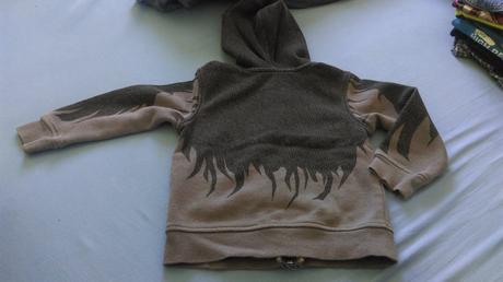 Sivá mikina s kapucňou, h&m,92