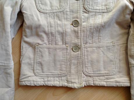 Menčestrové prechodné sako , new look,38